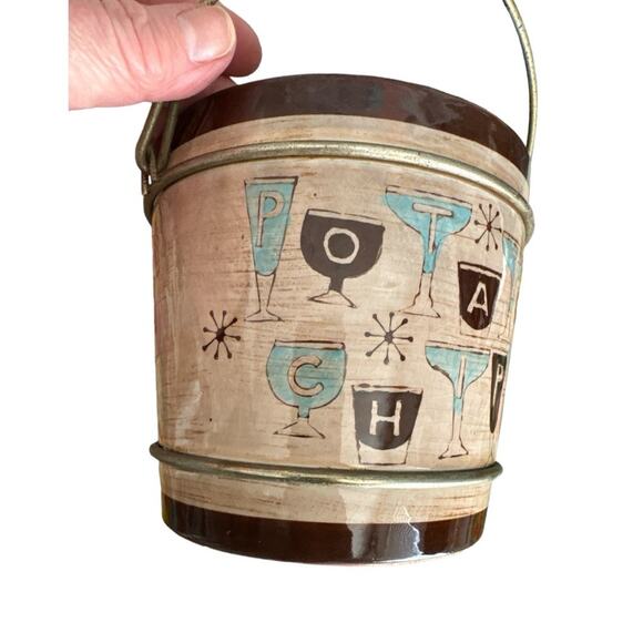 Vintage Fred Roberts Co Snacks Stoneware Buckets Set - Picture 10 of 11